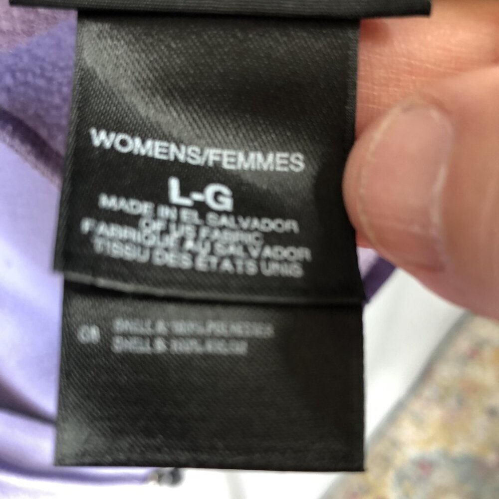 The North Face Jacket Womens L Purple Polartec Fleece Full Zip Logo Outdoor - Picture 15 of 16